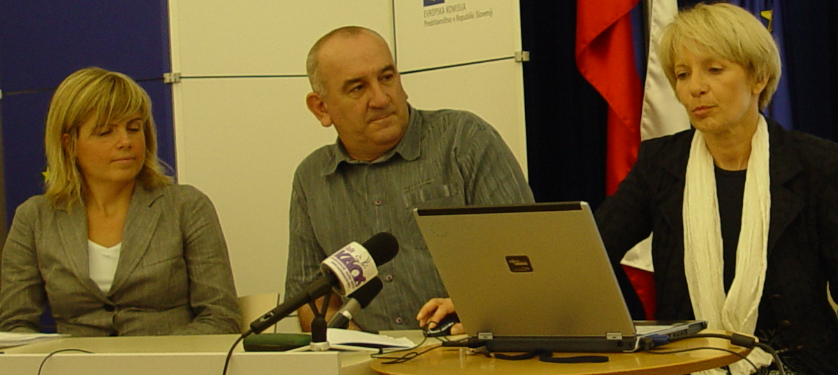 Tina Vončina (Predstavništvo Evropske komisije), Vlado Poredoš (skupina Orleki) in mag. Tanja Cegnar (ARSO)