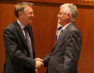 Predsednik Gantar in komisar Potočnik